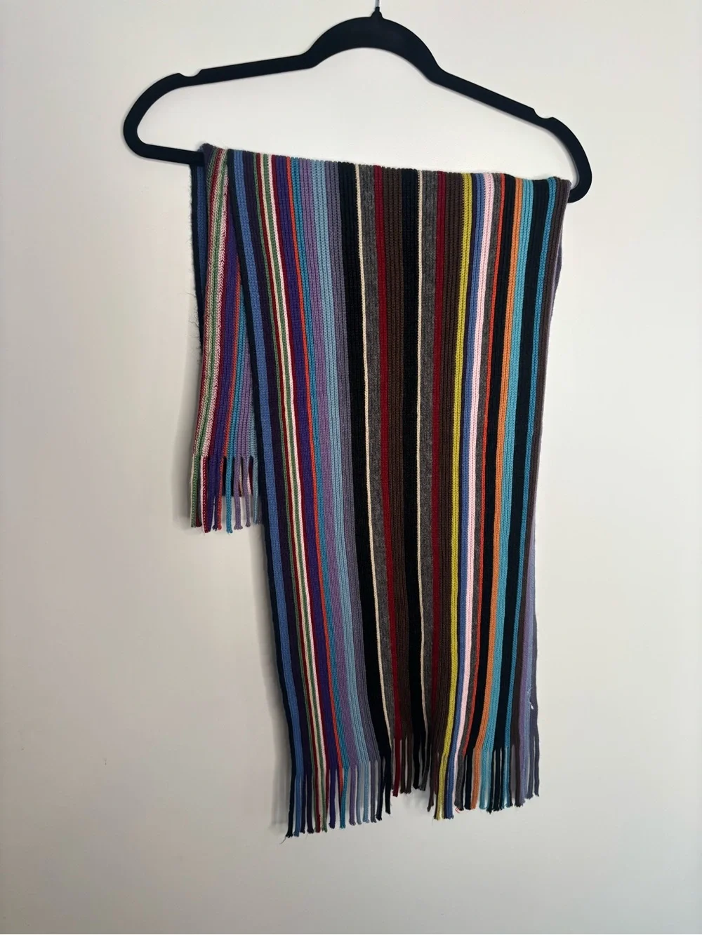 Multicolor Stripe Knit Scarf